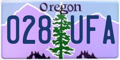 OR license plate 028UFA