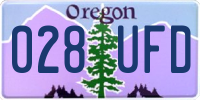 OR license plate 028UFD