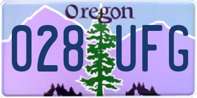 OR license plate 028UFG