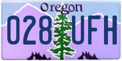 OR license plate 028UFH