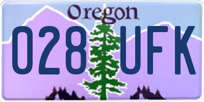 OR license plate 028UFK