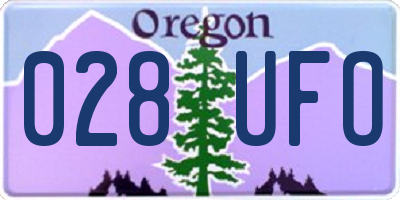 OR license plate 028UFO