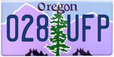 OR license plate 028UFP