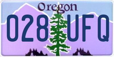 OR license plate 028UFQ