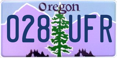 OR license plate 028UFR