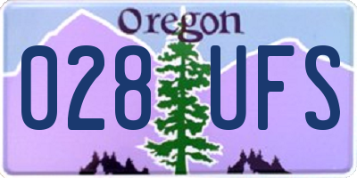 OR license plate 028UFS