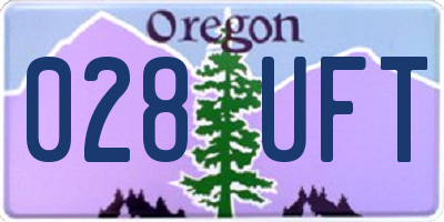 OR license plate 028UFT