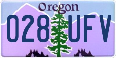 OR license plate 028UFV