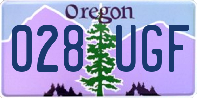 OR license plate 028UGF