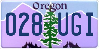 OR license plate 028UGI