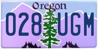 OR license plate 028UGM