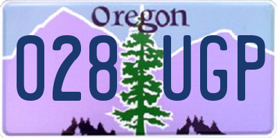 OR license plate 028UGP