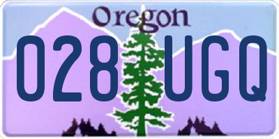 OR license plate 028UGQ