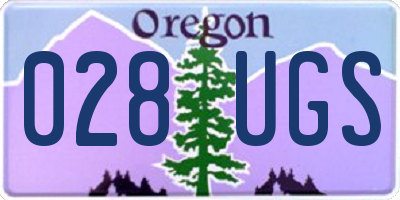 OR license plate 028UGS
