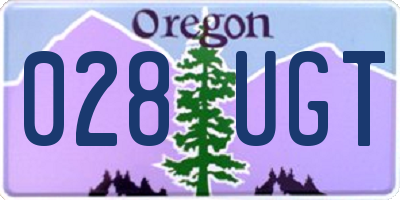OR license plate 028UGT
