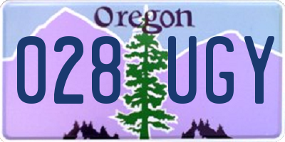 OR license plate 028UGY