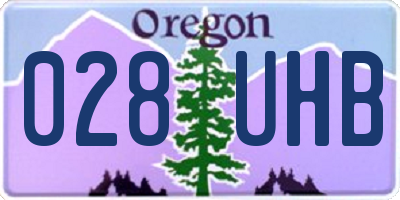 OR license plate 028UHB