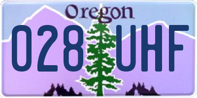 OR license plate 028UHF