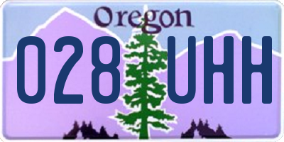 OR license plate 028UHH