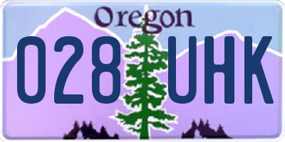 OR license plate 028UHK