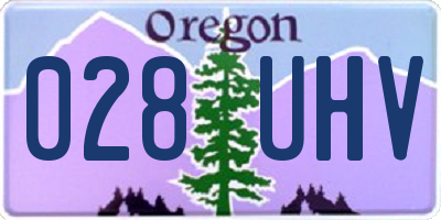 OR license plate 028UHV