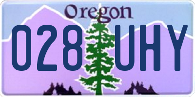 OR license plate 028UHY