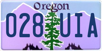 OR license plate 028UIA