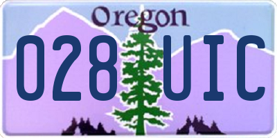 OR license plate 028UIC