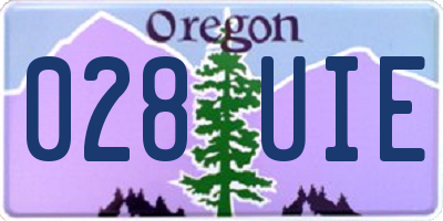 OR license plate 028UIE