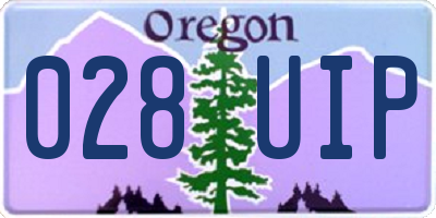 OR license plate 028UIP
