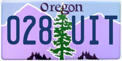 OR license plate 028UIT