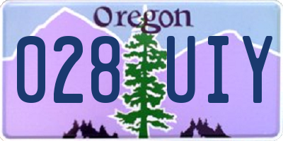 OR license plate 028UIY