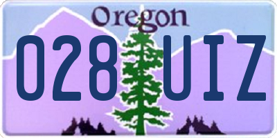 OR license plate 028UIZ