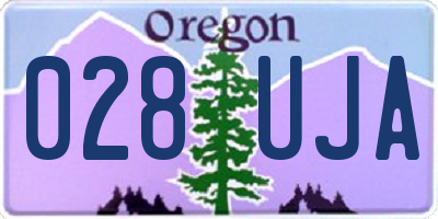 OR license plate 028UJA