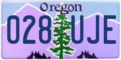 OR license plate 028UJE