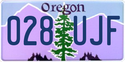 OR license plate 028UJF