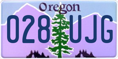 OR license plate 028UJG