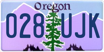 OR license plate 028UJK
