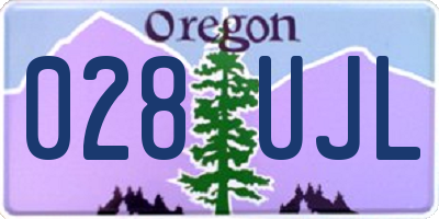OR license plate 028UJL