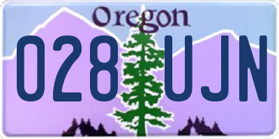 OR license plate 028UJN
