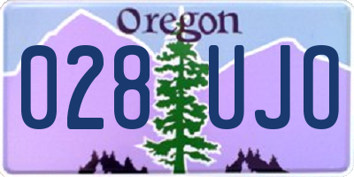 OR license plate 028UJO