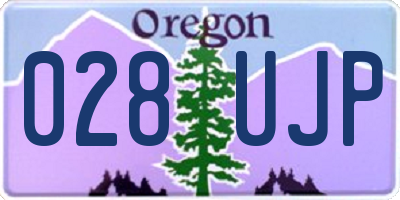 OR license plate 028UJP