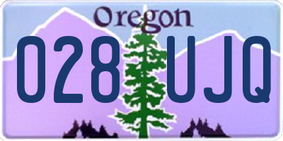 OR license plate 028UJQ