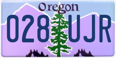 OR license plate 028UJR