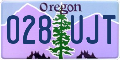 OR license plate 028UJT
