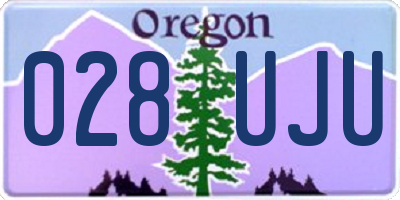 OR license plate 028UJU