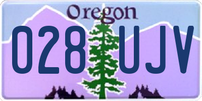 OR license plate 028UJV