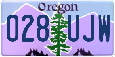 OR license plate 028UJW