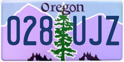 OR license plate 028UJZ
