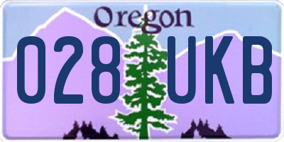 OR license plate 028UKB